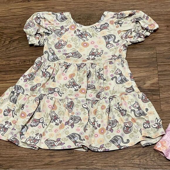 Dot Dot Smile 2 Halloween Theme Twirl and Tiered Dresses Lavender Sage 12-24 mos - Picture 15 of 16